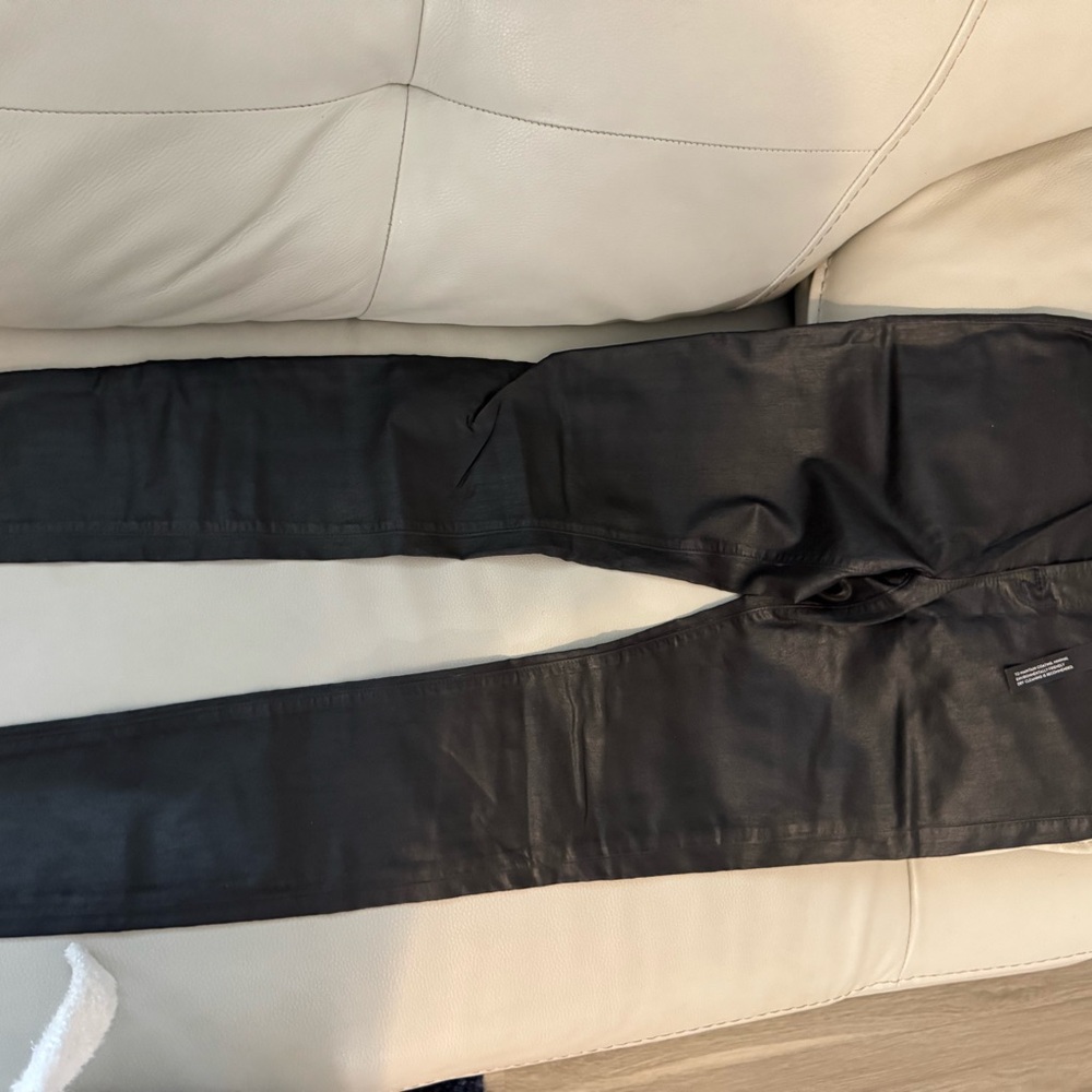 J Brand Charcoal Faux Leather Trousers